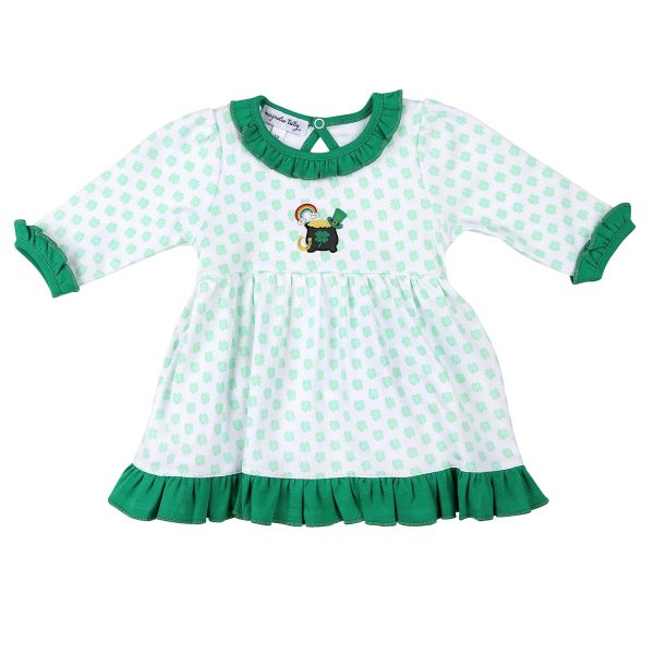 MAGNOLIA BABY - Shenanigans Embroidered Dress Set - Green Online