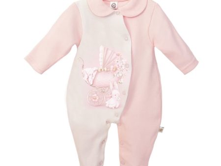 FIRST BABY - Pram Babygrow  - Pink on Sale