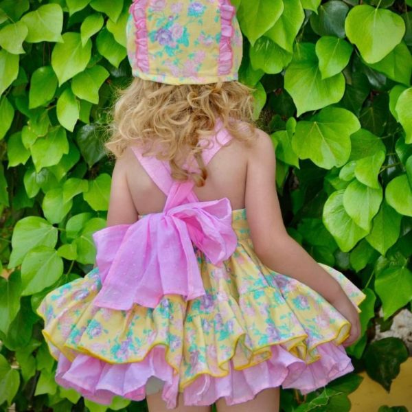 LA AMAPOLA - Elena Baby Dress & Knickers - Yellow For Sale