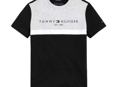 TOMMY HILFIGER - Colour Block Tee - Black Online Hot Sale