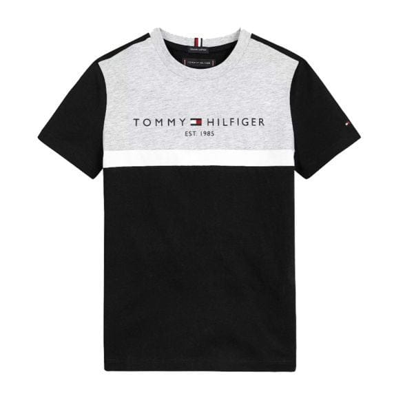 TOMMY HILFIGER - Colour Block Tee - Black Online Hot Sale