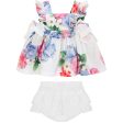 BALLOON CHIC - Floral Baby Dress - White Online now