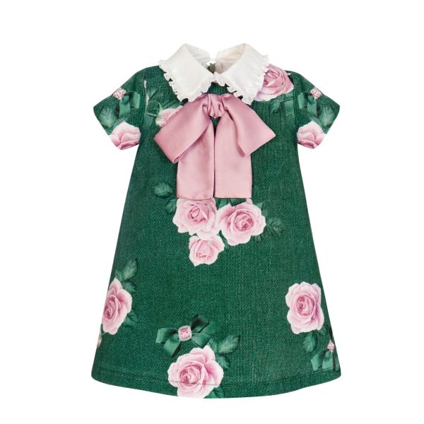 BALLOON CHIC - Pink Roae Dress - Green For Discount