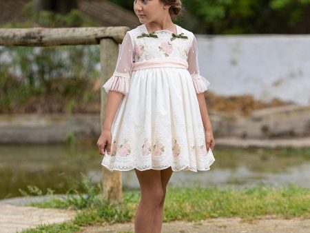 ABUELA TATA - Ceremony Lace Layla Puffball Dress - Cream For Sale