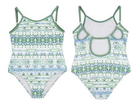 MAYORAL - Printed Swimsuit - Sage Sale