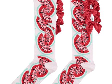 A DEE - Eden Watermelon Knee High Sock - Red on Sale