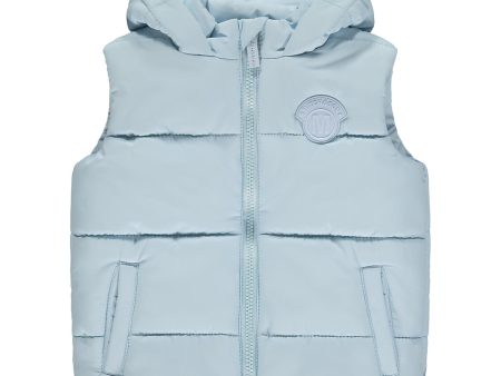 MITCH & SON - Neil Hooded Gillet - Sky Blue Discount