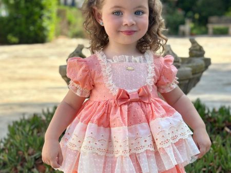 LA AMAPOLA - Camelia Baby Dress - Peach For Discount