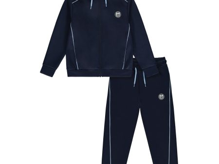 MITCH - Windsor Poly Tracksuit - Blue Navy Online Sale