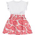 A DEE - Elena Watermelon Mixed Dress - White Hot on Sale