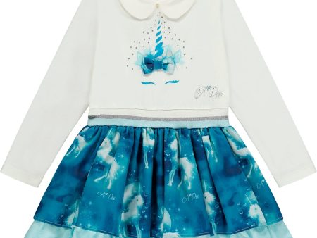 A DEE - Mr Unicorn Delaney Unicorn Mix Dress - White Hot on Sale