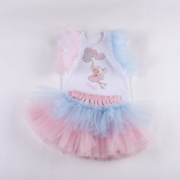 Daga - Swan Lake Tutu Skort Set - Pink Cheap