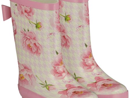 A DEE -  Peony Dream Splash Printed Wellie - Pink Online Sale