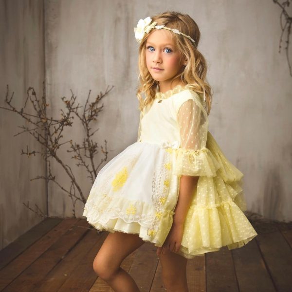 LA AMAPOLA - Joya Puffball Dress - Yellow on Sale