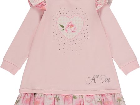 A DEE - Peony Dreams Anastasia Frill Sweat Dress - Pale Pink Hot on Sale