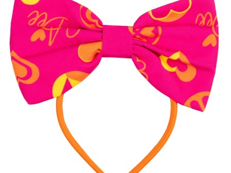 A DEE - Mina Bold Hearts Colour Block Heart Headband - Hot Pink Supply