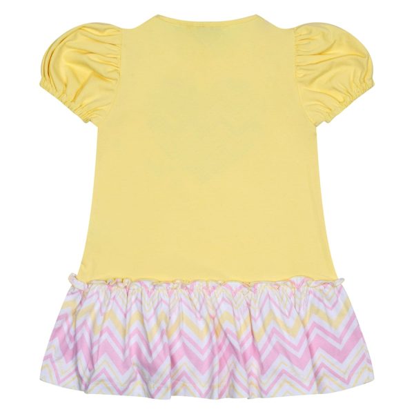 A DEE - Laura Chic Chevron Heart Dress - Lemon Sale