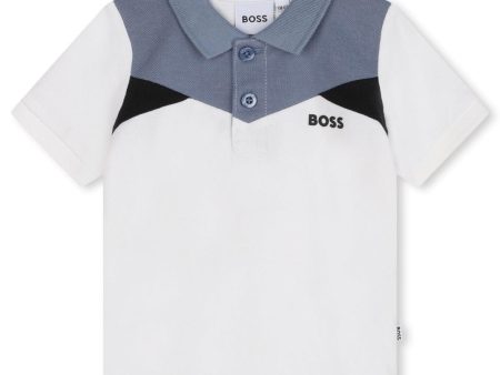 BOSS - Toddler Colour Block Polo -  Blue Supply