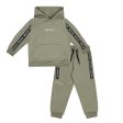 MITCH & SON - Carson Hoodie Tracksuit With Tape Detail - Khaki For Cheap