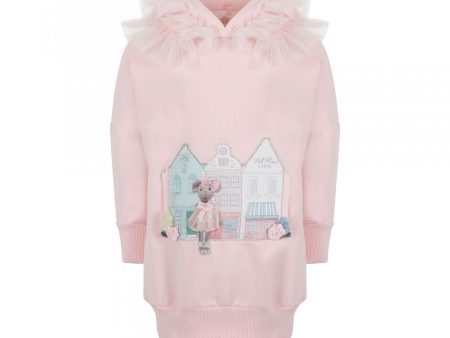 LAPIN HOUSE - Mouse Dolls House Jumper Dress - Pink Discount