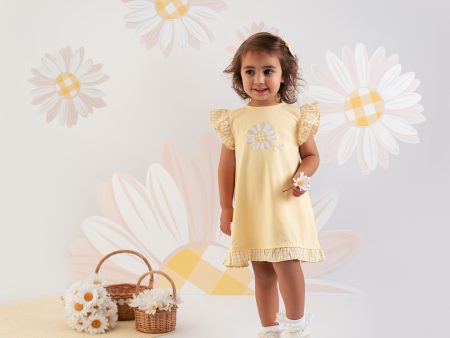 LITTLE A - Amy Jersey Daisy Dress  - Sweet Lemon Online Sale