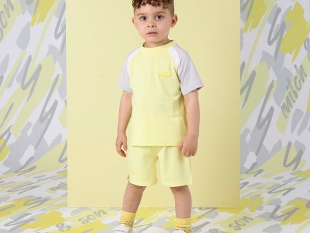 MITCH & SON - Gregory Lemon Doodles Poly Soft Short Set - Lemon Glo Online