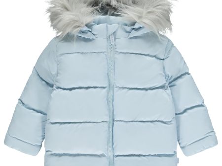 MITCH & SON - Niko Faux Fur Padded Jacket - Sky Blue Discount