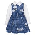 BALLOON CHIC - Rose Pinafore Dress - Blue Online now