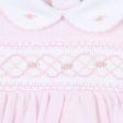 MAGNOLIA BABY - Claire & Clive’s Smocked Long Sleeve Dress with Knickers- Pink Online now