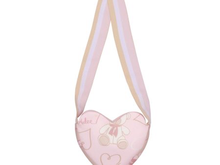 A DEE - Abstract Teddy Sasha Teddy Heart Bag - Beige Online Sale