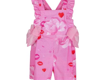 LAPIN HOUSE - Lips & Hearts Overall - Pink on Sale