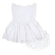 LITTLE A - Juniper Pastel Hearts Broderie Anglaise Dress - White For Sale