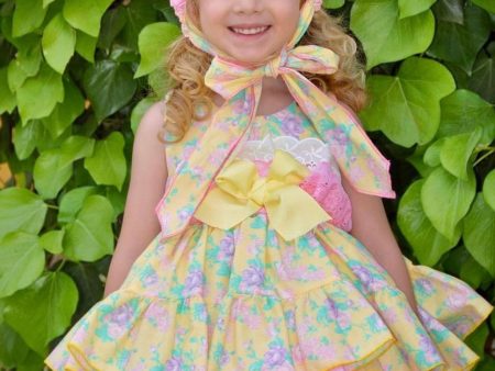 LA AMAPOLA - Elena Baby Dress & Knickers - Yellow For Sale