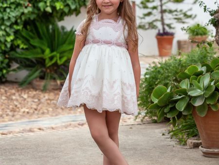 ABUELA TATA - Ceremony Lace Puffball Dress - Pink Discount