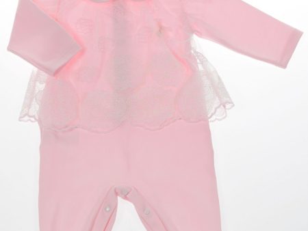 BARCELLINO - Lace Babygrow - Pink Fashion