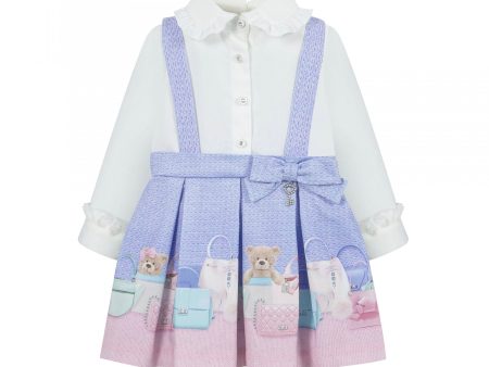 LAPIN HOUSE - Teddy Bear Handbag Pinafore Dress - Multi Fashion