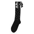 A DEE - Back To School Penny Bow Diamante Knee High Socks  - Black Online Hot Sale