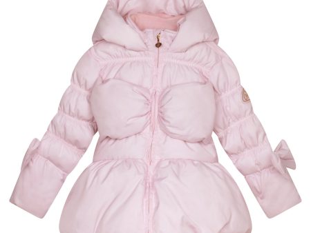 A DEE - Abstract Teddy Rihanon Bow Jacket - Baby Pink Online Hot Sale