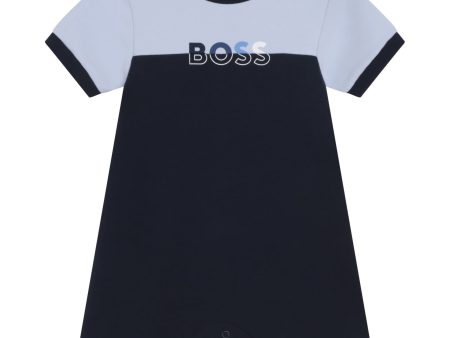 HUGO BOSS - Colour Block Romper - Navy Online now