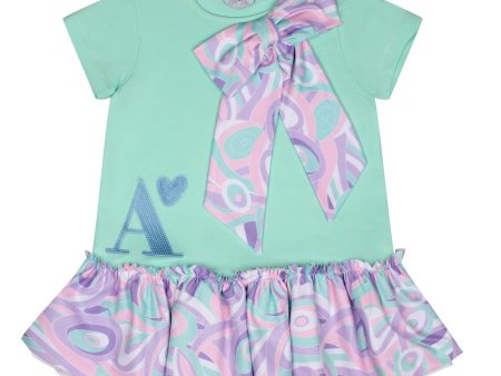 A DEE - Norah Popping Pastels Bow Sweat Dress - Mint Online Sale