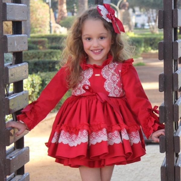 LA AMAPOLA - Caperucita Puffball Dress - Red Online Sale