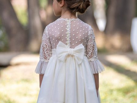 ABUELA TATA - Ceremony Lace Lettie Puffball Dress - Cream For Discount