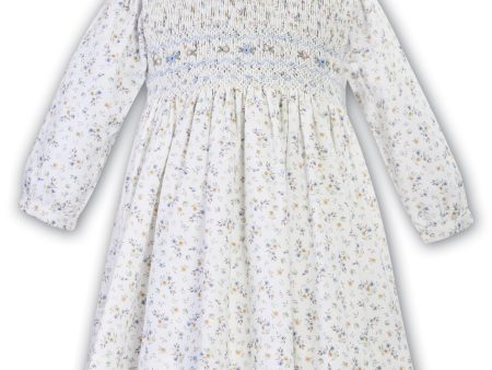 SARAH LOUISE -  Smocked Floral Dress - Ivory Online