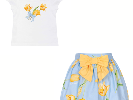 BALLOON CHIC - Tulip Skirt Set - Blue Fashion