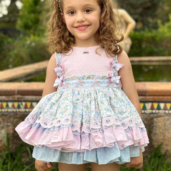 LA AMAPOLA - Celeste Baby Dress - Pink Hot on Sale