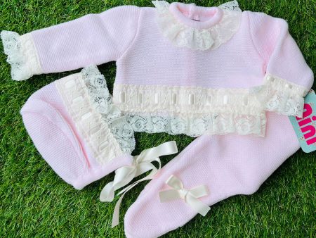 Nini - Three Piece Knit Set  - Pink Fashion