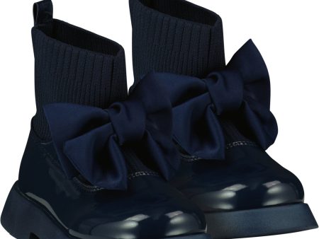 A DEE - Back To School Mary Jane Sock Wellington - Navy Hot on Sale