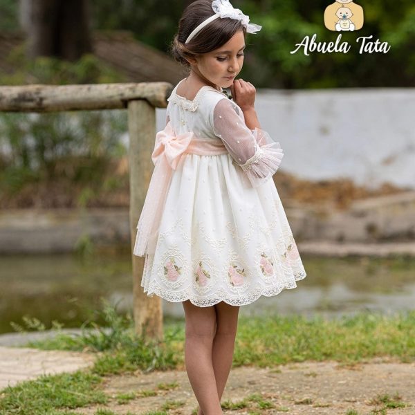 ABUELA TATA - Ceremony Lace Layla Puffball Dress - Cream For Sale