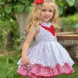 LA AMAPOLA - Strawberry Puffball Dress - White Cheap