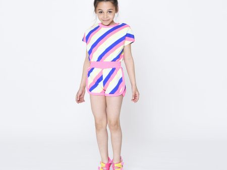 BILLIEBLUSH - Stripe Playsuit - Neon Fashion